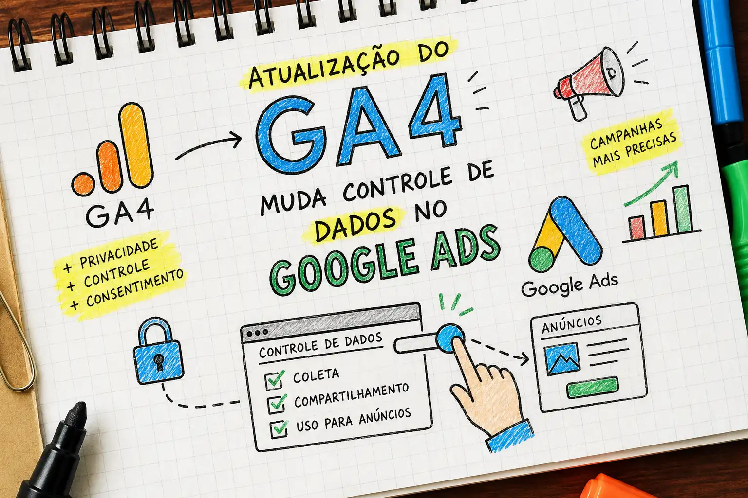 Atualização do GA4 e Consent Mode impactando Google Ads