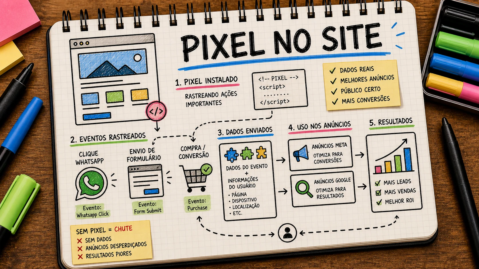 Configurar pixel em site para medir conversões, WhatsApp e formulários de empresas locais