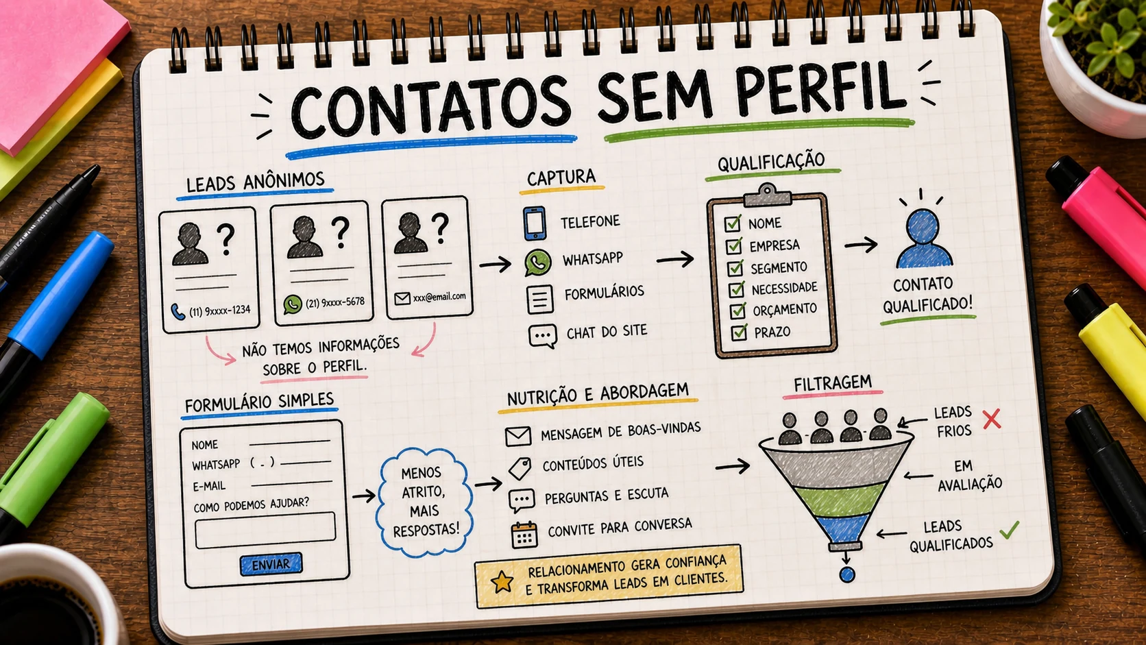 Contatos sem perfil filtrados por perguntas, região, preço e especialidade