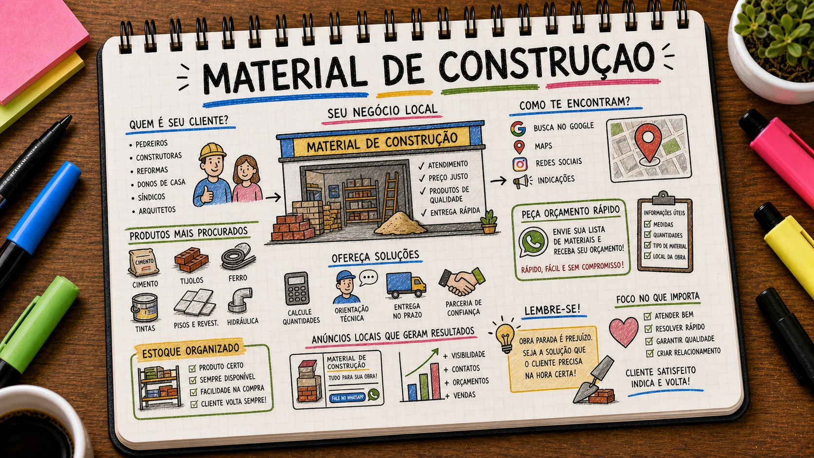 Vender mais em loja de material de construção com busca local e WhatsApp